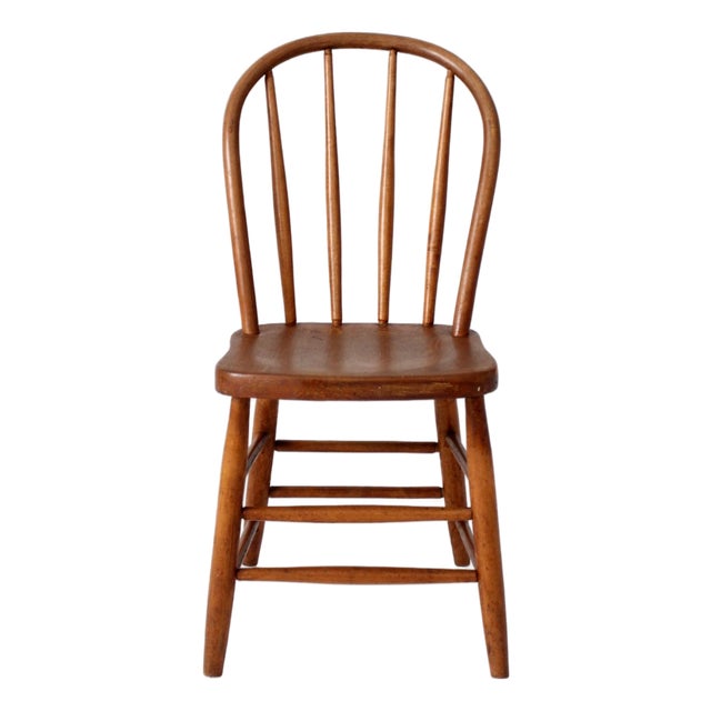Vintage Windsor Spindle Back Chair For Sale