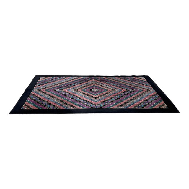 Large Geometric Wool Rug from Missoni, 1980s For Sale