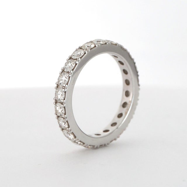 18k White Gold Diamond Ring 2.16ct G Vs2 Size 6.5 For Sale - Image 17 of 18