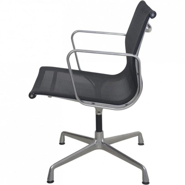 Vintage EA108 Chair in Black Mesh by Charles Eames For Sale - Image 11 of 15