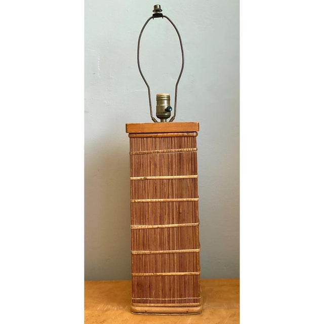 Vintage Rattan Table Lamp For Sale - Image 12 of 12