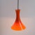 Orange Glass Trumpet Pendant Light by Peill & Putzler, 1960s For Sale - Image 7 of 7