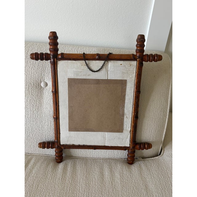 Antique French Faux Bamboo Mirror For Sale - Image 14 of 18