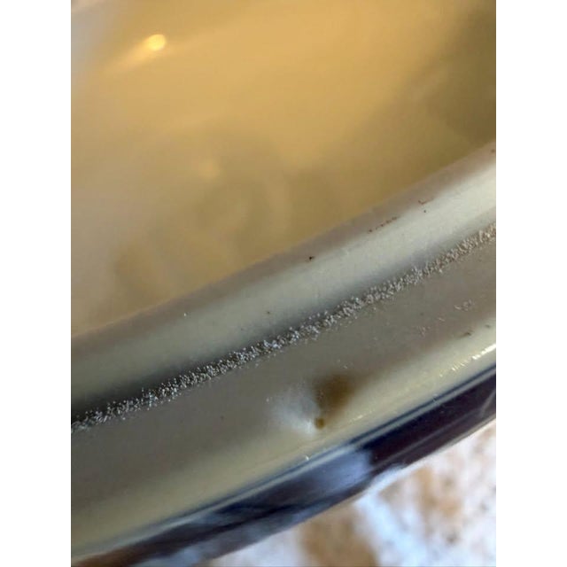 Maitland Smith Large Chinoiserie Blue & White Porcelain Centerpiece Bowl With Lid For Sale In Portland, ME - Image 6 of 10