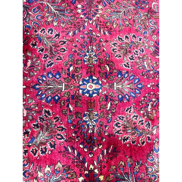 Antique Persian Sarouk Rug For Sale In Chicago - Image 6 of 9