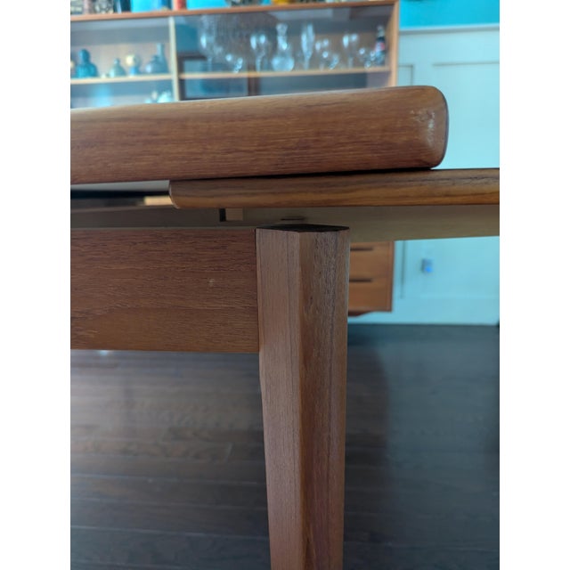 Vintage 1960s Danish Modern Teak Draw-Leaf Dining Table by Brdr. Furbo For Sale - Image 14 of 18