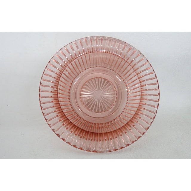 1930s Anchor Hocking Queen Mary Pair of 2 Dessert Bowls Pink Depression Glass For Sale - Image 11 of 12