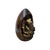Asian Vintage Oval Egg Shape Wood Relief Carved Ganesha Meditation Figure For Sale - Image 3 of 8