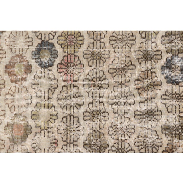 Mid-Century Modern Vintage Zeki Múren Runner in Beige With Colorful Floral Pattern From Rug & Kilim For Sale - Image 3 of 8