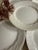 Royal Crownford 1950s Set of Five (5) Royal Crownford Wheat Ironstone 8” Plates, Made in England, Embossed White Ironstone Dinnerware For Sale - Image 4 of 8