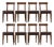 Set of Eight Italian Promemoria Attributed Leather Dining Chairs For Sale