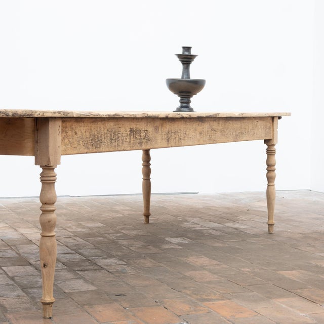 Large Wooden Communal Table, 20th Century, 1900 For Sale - Image 10 of 12