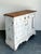 19th Century Antique White Distressed Wooden Primitive Sideboard For Sale - Image 5 of 12