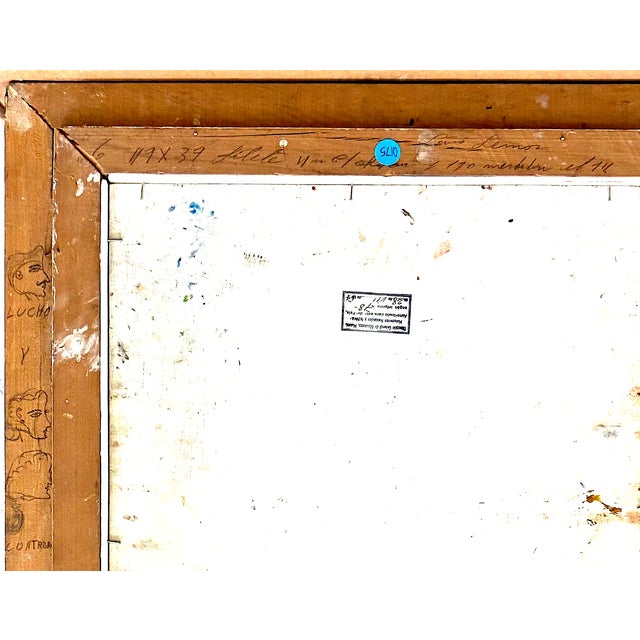 A Mid-Century Surreal Portrait by Chilean Artist Fabio Lemus For Sale - Image 11 of 12