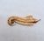 Vintage 1968 Signed Napier Goldtone Slatted Curled Leaf Brooch For Sale - Image 9 of 9