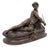 Leon Bonduel (French, 1857-1928) "L'Alerte" [The Alert] Patinated Bronze Sculpture, 1889, depicting reclining nude man...