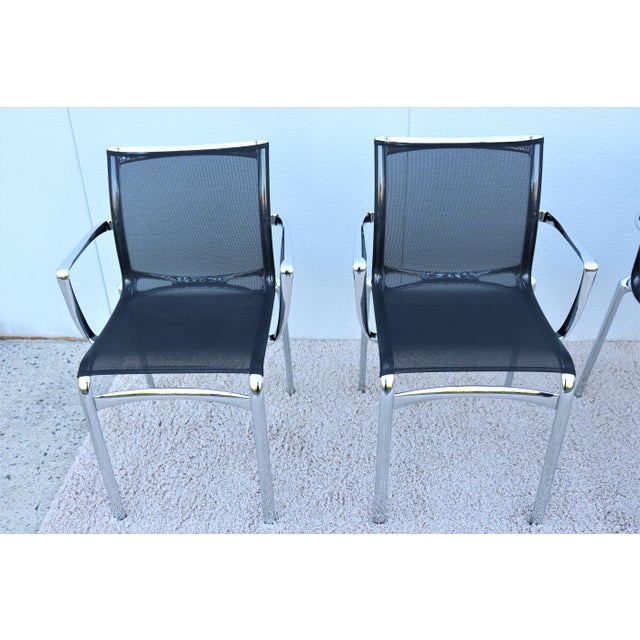 Modern Italian Alberto Meda for Alias Bigframe Mesh Dining Armchairs - Set of 4 For Sale In New York - Image 6 of 13
