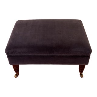 Nancy Corzine Custom-Made Velvet Ottoman For Sale