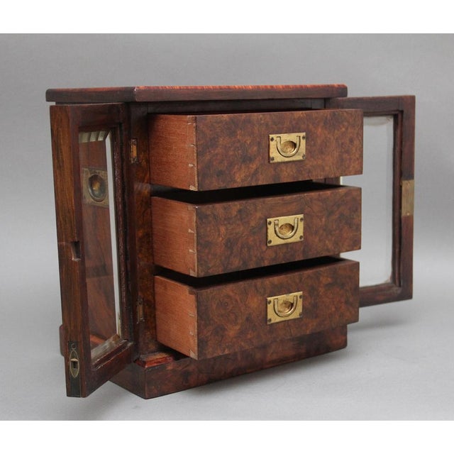 19th Century Walnut Table Cabinet, 1870s For Sale - Image 9 of 14