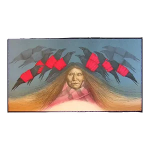 Frank Howell "The Crow Messenger" Lithograph on Paper Hand Signed