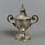 800 Silver Cup with Lid Engraved Floral Figure, 1970s For Sale - Image 11 of 11