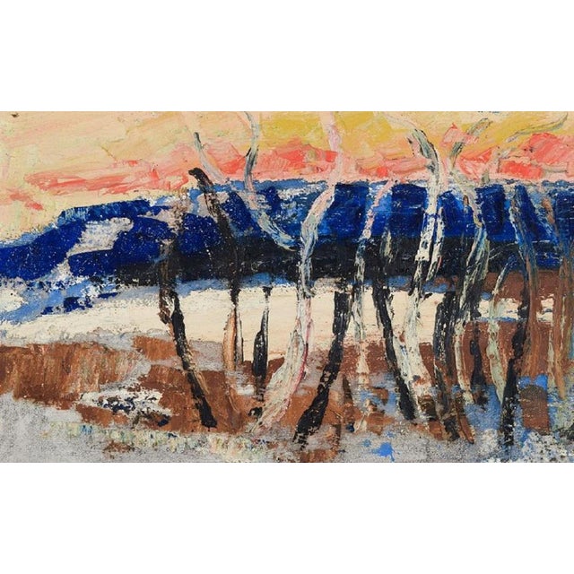 Modern Eric Lundberg, Modernist Landscape, Oil on Canvas, 1960s For Sale - Image 3 of 7