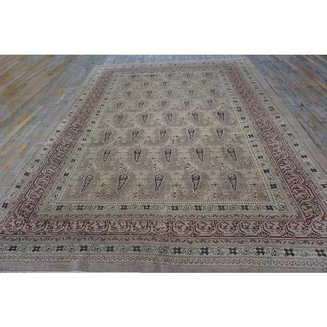 A magnificent Antique Indian Agra carpet, circa 1890. This piece represents the pinnacle of late 19th-century Indian...