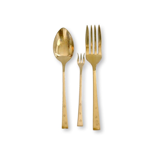 Mid-Century Modern Vintage Dirilyte Atomic Star Flatware, 40 pcs For Sale - Image 3 of 3