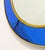1950s Vintage Circular Wall Mirror in Cobalt Blue Glass and Brass from Cristal Art, 1950s For Sale - Image 5 of 12