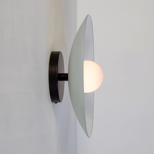 Dish Wall Sconce, 3in Glass Globe, Modern Led Wall Sconce, by Research.Lighting For Sale - Image 4 of 8