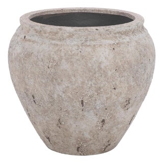 Ramsey Large Planter Pot, Antique White For Sale