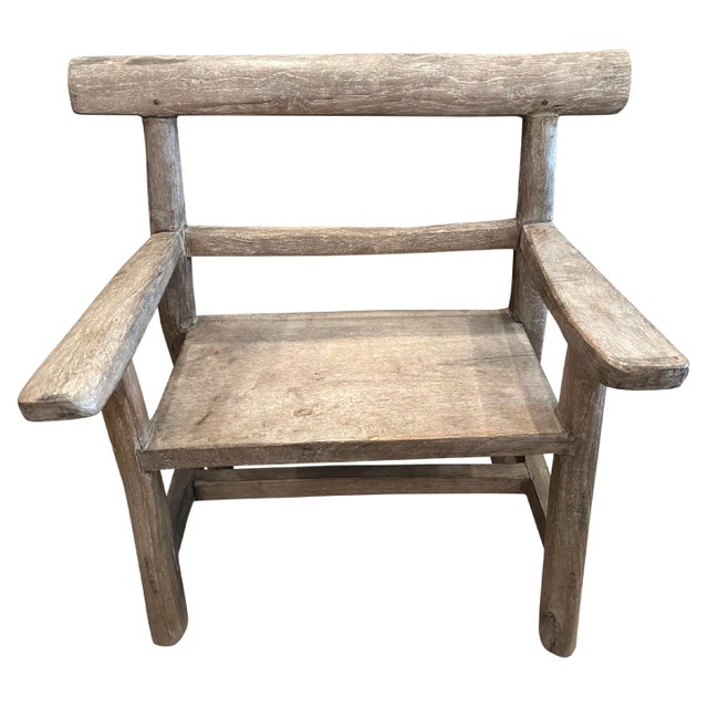 Beautiful aged teak with lovely patina. Full dimensions; 25" wide x 15" deep x seat 13" high x back rest 13" high. Custom...