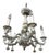 Vintage 1950s French Limoges Paris Porcelain Shabby Chic 6 Arm Chandelier For Sale