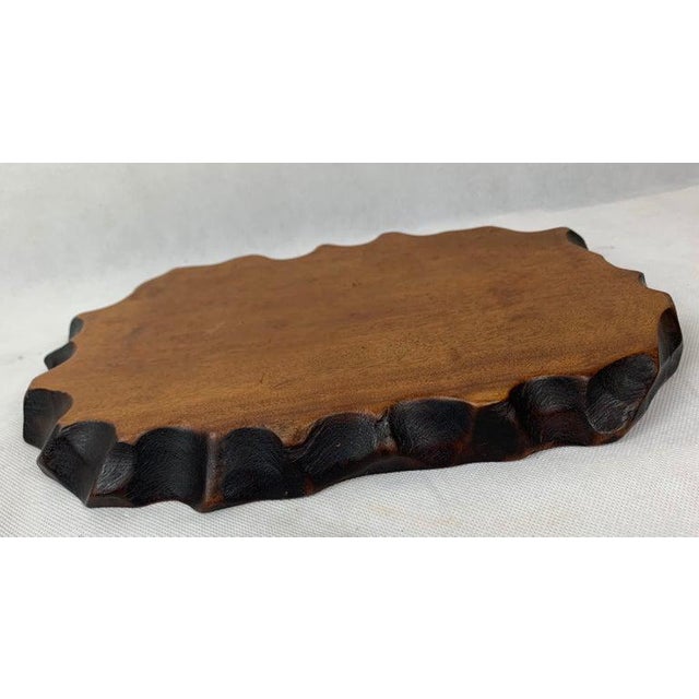 Chinese Hand Carved Wooden Display Stand With Naturalistic Edge For Sale In West Palm - Image 6 of 8
