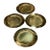 Vintage Mid-Century Solid Brass Plates- Set of 4 For Sale