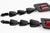 Plastic Angela Caputi Red and Black Resin Beaded Choker Necklace For Sale - Image 7 of 8