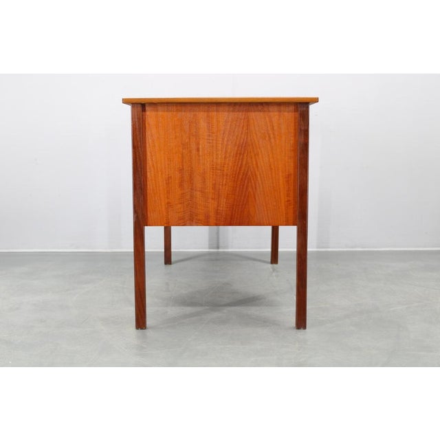 Mid-Century Danish Freestanding Teak Writing Desk, 1960s For Sale - Image 14 of 15