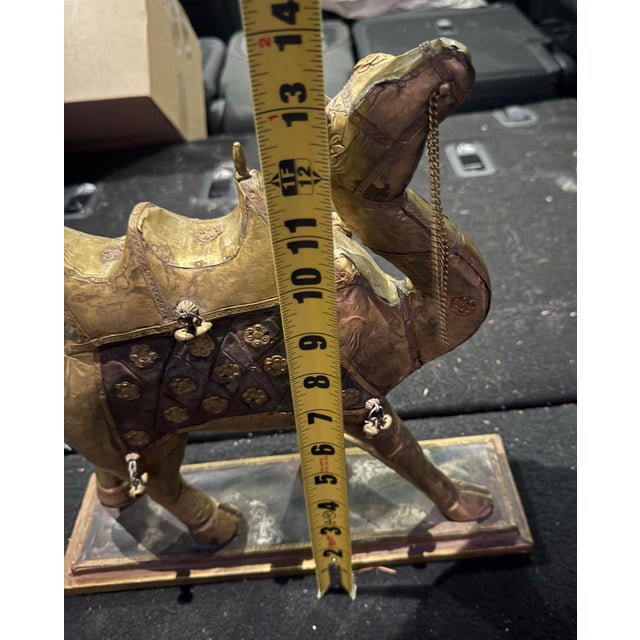 1930s Camel Copper Metal Enamel Vintage Showpiece Art Decorative 1930s For Sale - Image 5 of 7