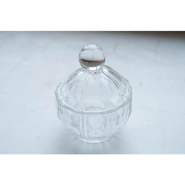 Mid-Century Small Glass Candy Jar For Sale - Image 4 of 13