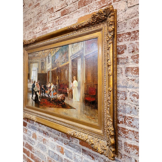 Mario Spinetti -a Private Concert for the Aristocratic Lady-19th Century Oil Painting For Sale - Image 11 of 12