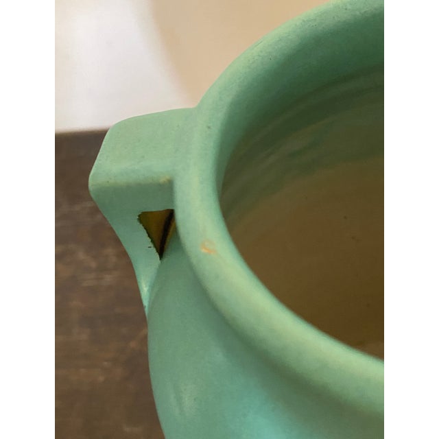 Pfaltzgraff Vintage Art Pottery Turquoise Green Vase For Sale In Santa Fe - Image 6 of 7