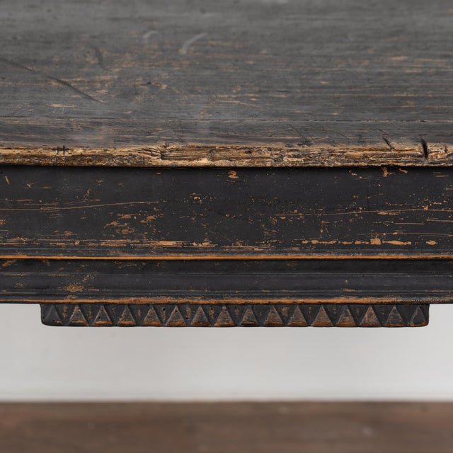 19th Century Swedish Black Painted Pine Side Table For Sale - Image 15 of 18