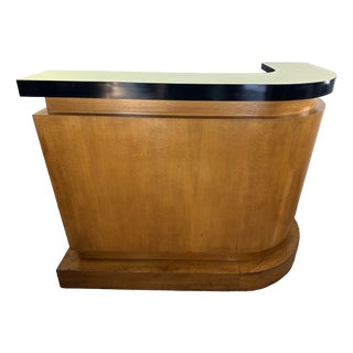 Vintage Bar in Oak Veneer with Formica Top, 1950s For Sale