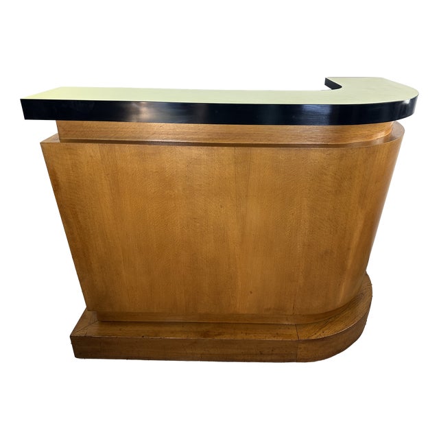 Vintage Bar in Oak Veneer with Formica Top, 1950s For Sale