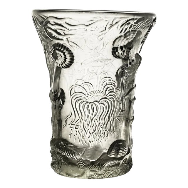 Glass Marine Life Vase attributed to Josef Inwald for Barolac, 1960s For Sale