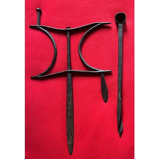 Victorian Antique 19th Century English Victorian Wrought Iron Garden Flower Bed Edging Tool For Sale - Image 3 of 16