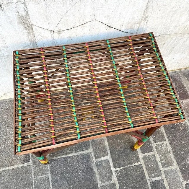 Mid-Century Modern Rectangular Coffee Table in Bamboo, Italy, 1950s For Sale - Image 3 of 9