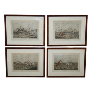 After Henry Thomas Alken, Equestrian Scenes, Prints, Framed, Set of 4 For Sale