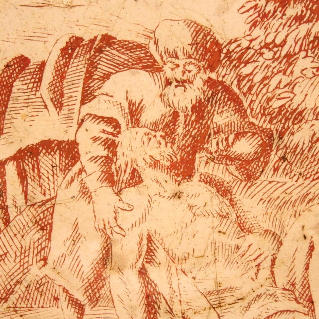 Sayter, Good Samaritan, 1749, Scagliola Panel on Slate For Sale - Image 7 of 16