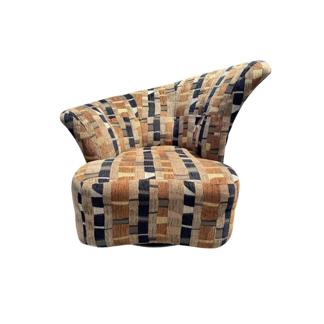 1990s Post Modern Kagan Style Swivel Lounge Chairs - Set of 2 For Sale - Image 5 of 7